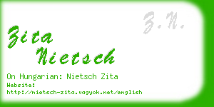 zita nietsch business card